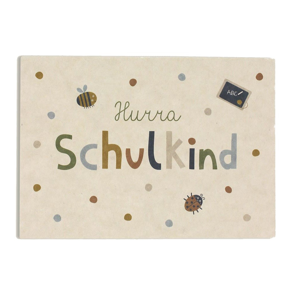 Postkarte "Hurra Schulkind"