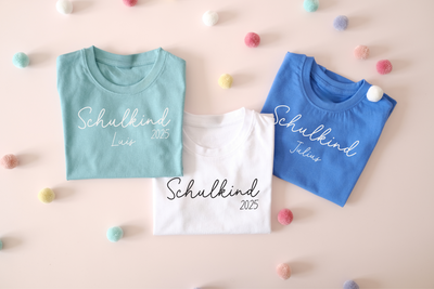 Schulkind Shirt mit Name & Jahreszahl