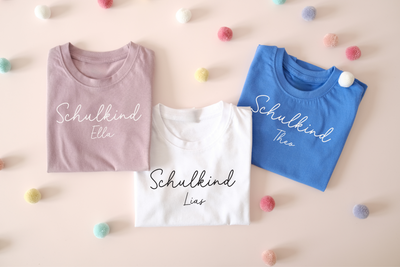 Schulkind Shirt mit Name & Jahreszahl