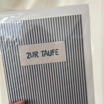 Klappkarte "zur Taufe"