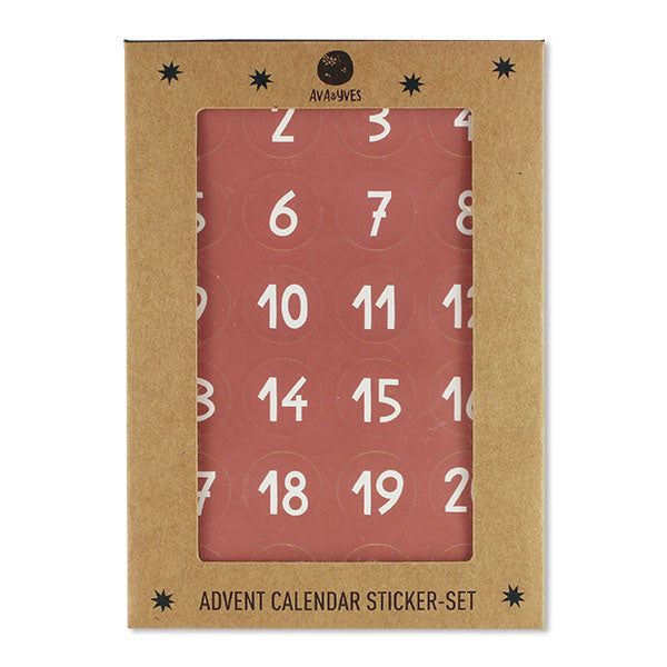 Adventskalender Zahlen-Stickerset