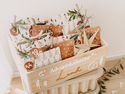 Adventskiste als minimalistischer Skandi Adventskalender
