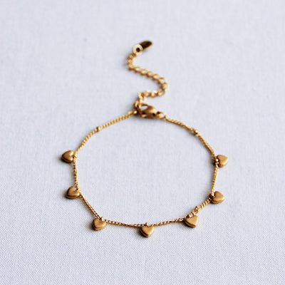 Armband Herzen - gold