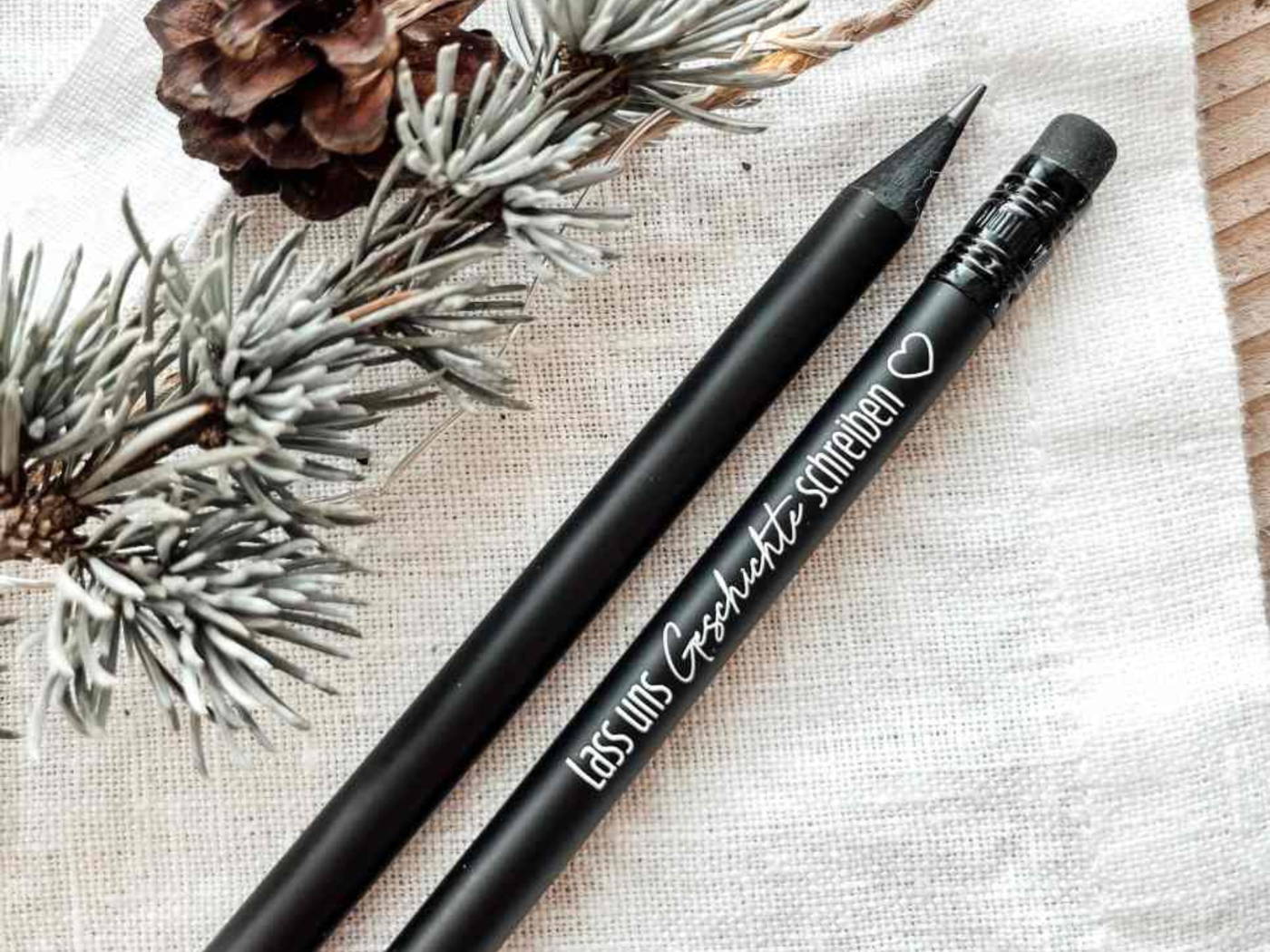 Bleistift Lass uns Geschichte schreiben