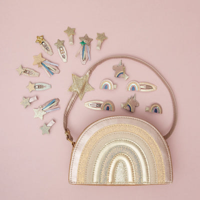 Kindertasche Regenbogen Glitzer