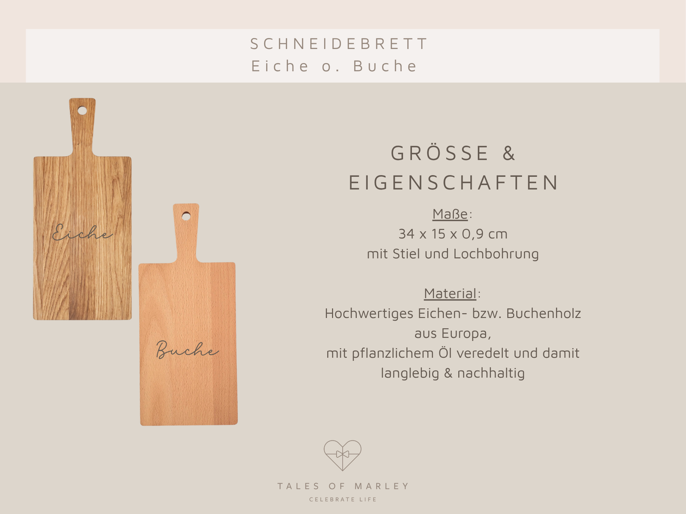 Weihnachtliches Schneidebrett mit skandinavischem Motiv