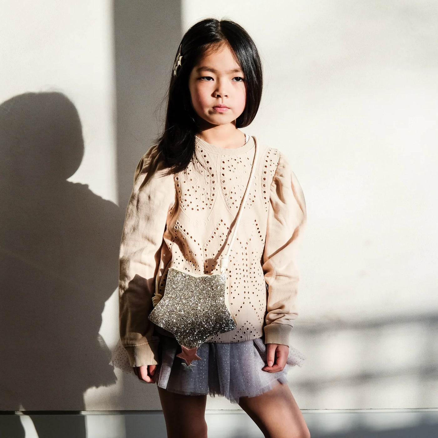 Kindertasche Stern Glitzer