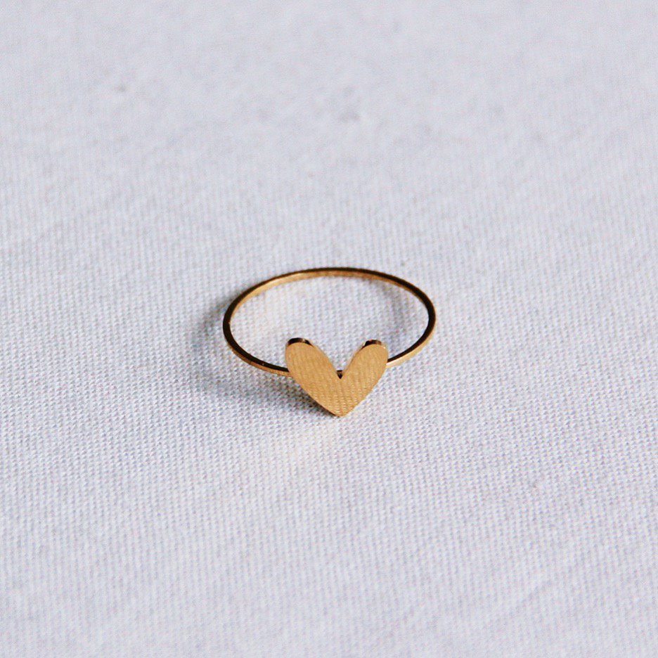 Ring mit Herz in gold