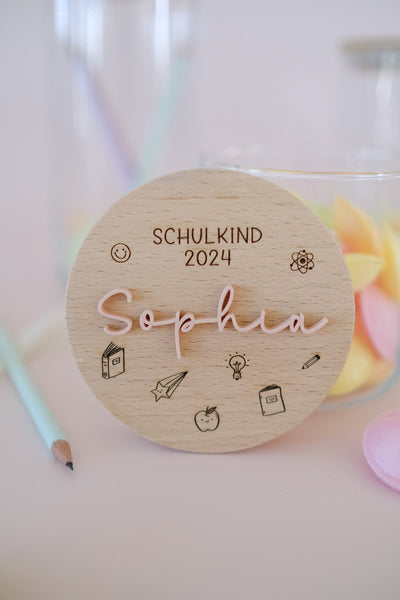 Vorratsglas Schulkind mit Schulmotiven