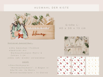 Adventskiste als Adventskalender