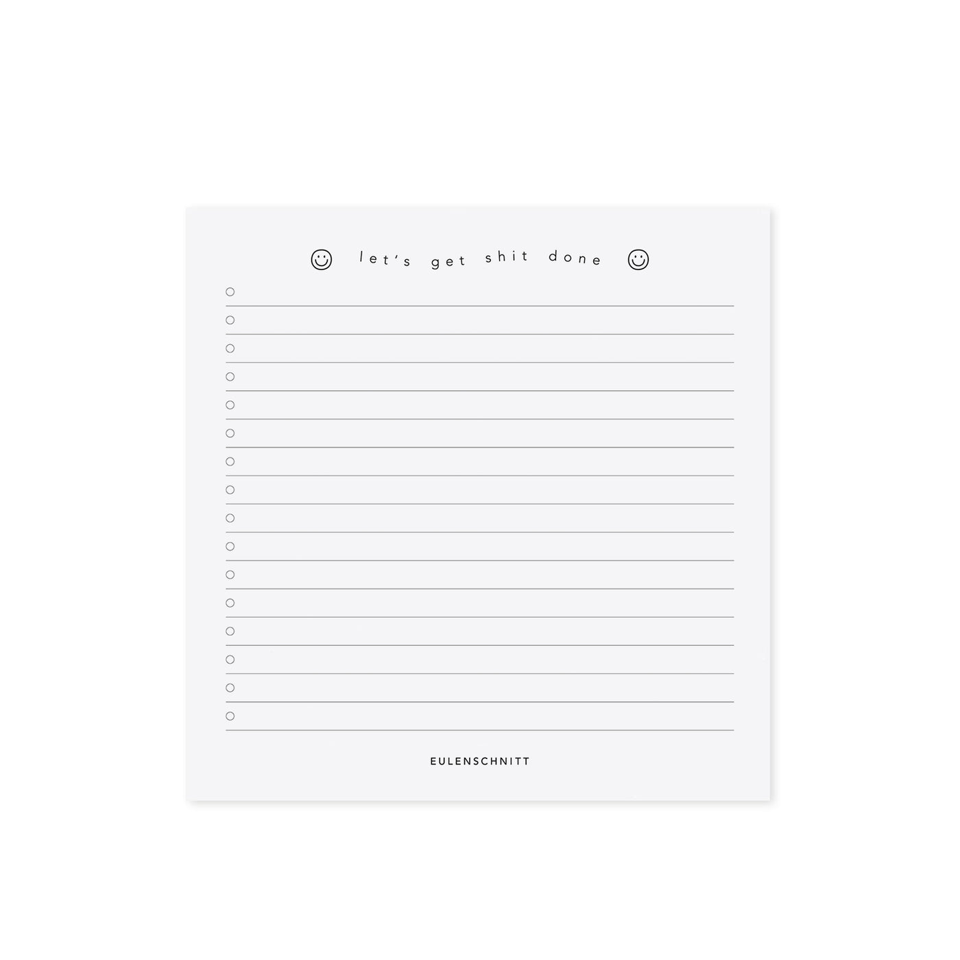 Notizblock "Let´s get shit done"