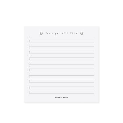 Notizblock "Let´s get shit done"