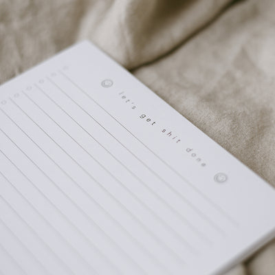 Notizblock "Let´s get shit done"