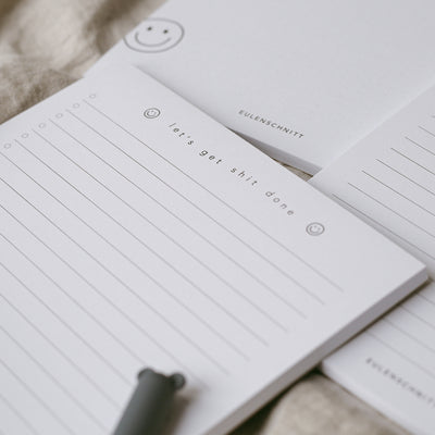 Notizblock "Let´s get shit done"