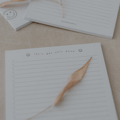 Notizblock "Let´s get shit done"