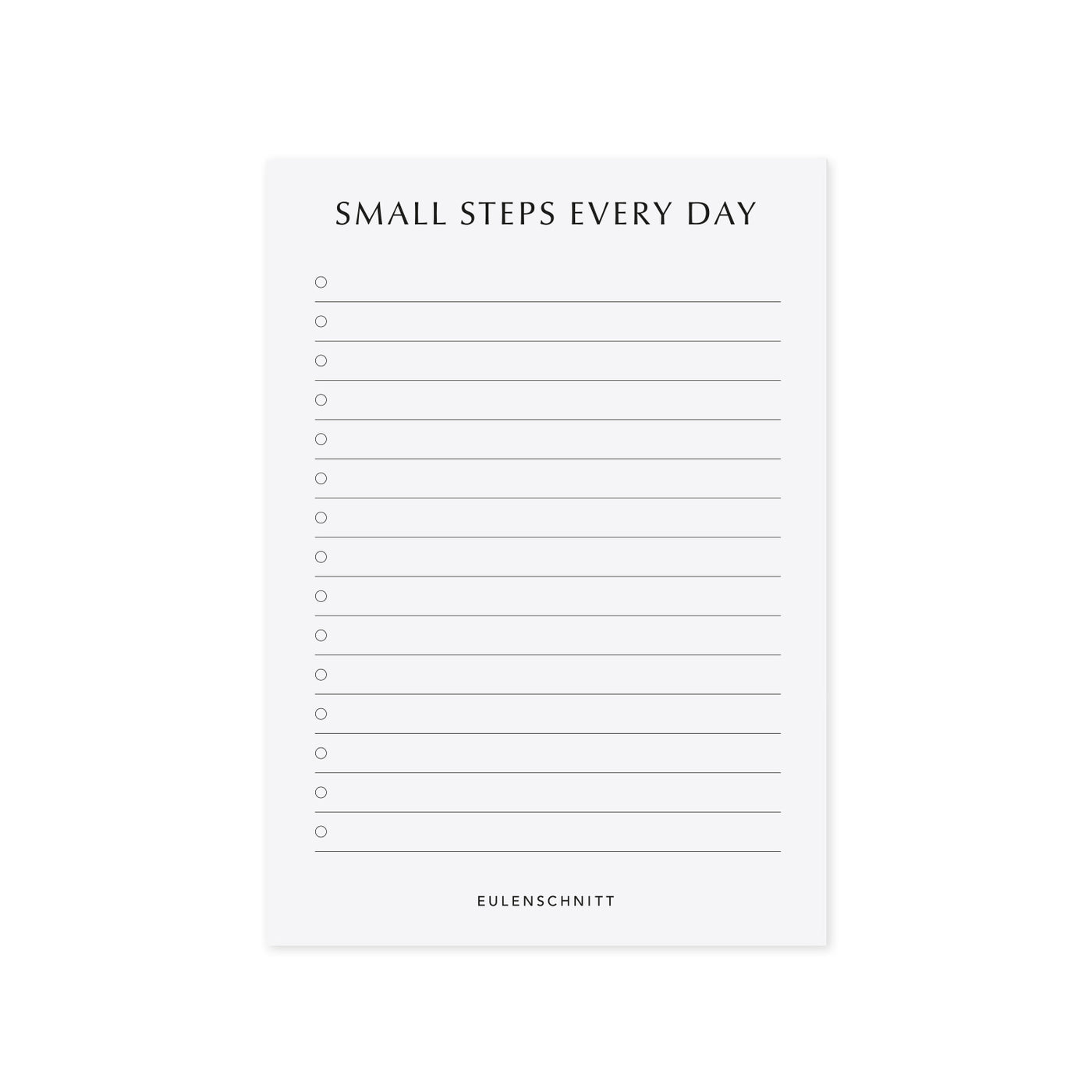 Notizblock "Small Steps" - To Do Liste