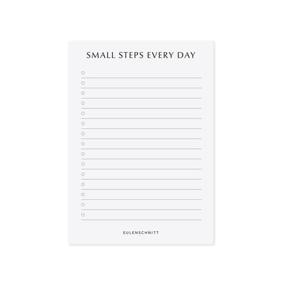 Notizblock "Small Steps" - To Do Liste