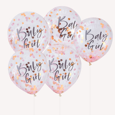Konfetti-Luftballon "Baby Girl"