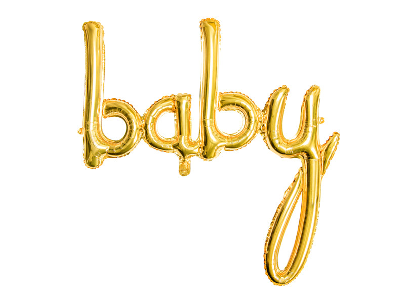 Folienluftballon Baby in gold