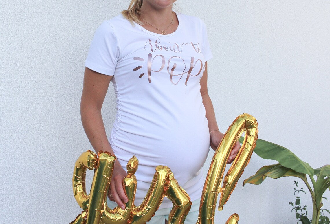 Schwangerschaftsshirt "About to pop"