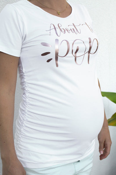 Schwangerschaftsshirt "About to pop"