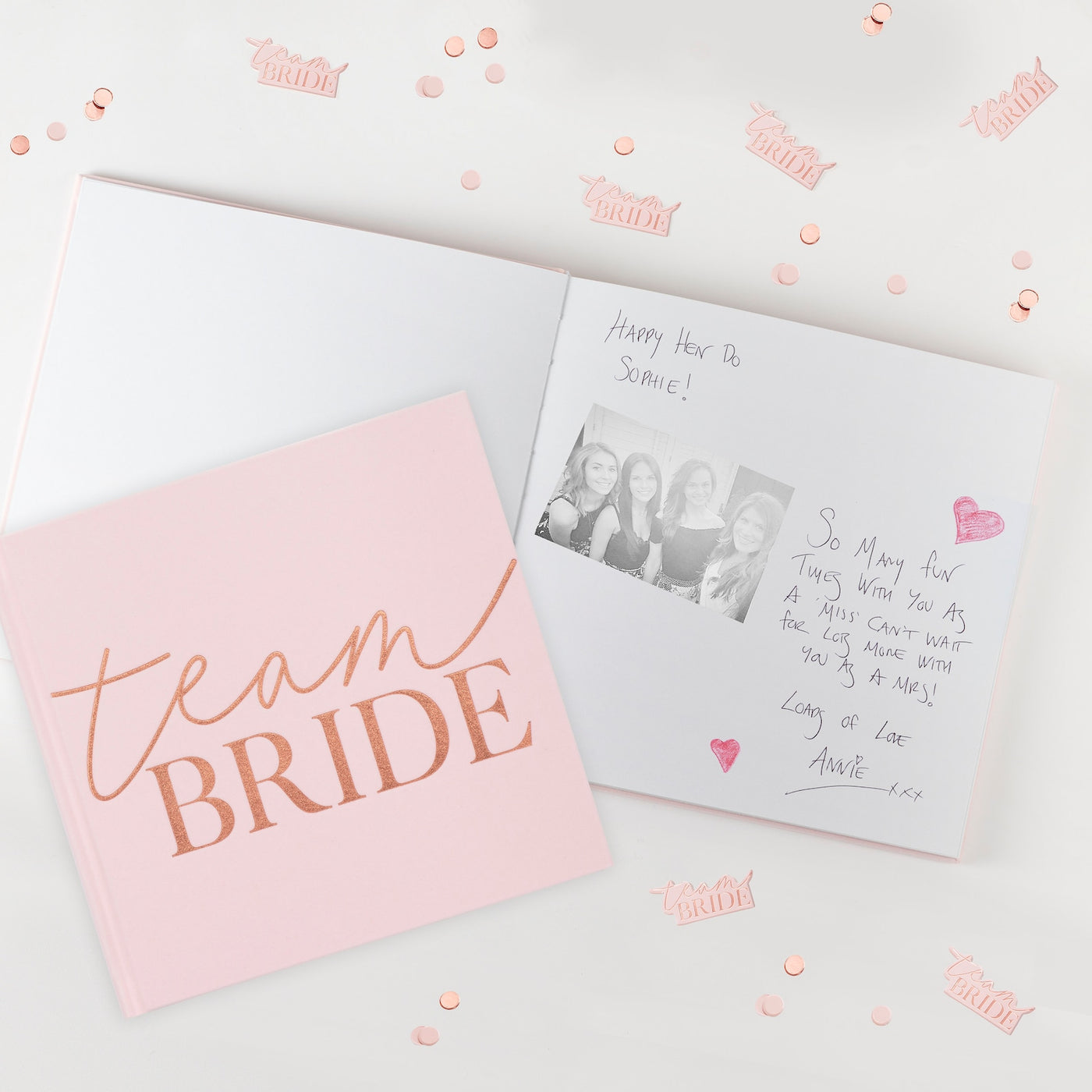 Team Bride Gästebuch - blush