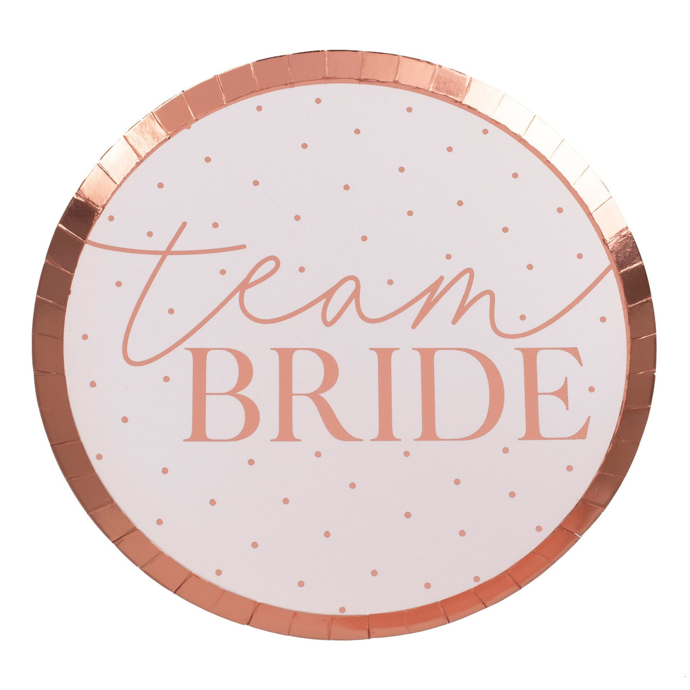 Team Bride Pappteller (8 St.) - blush