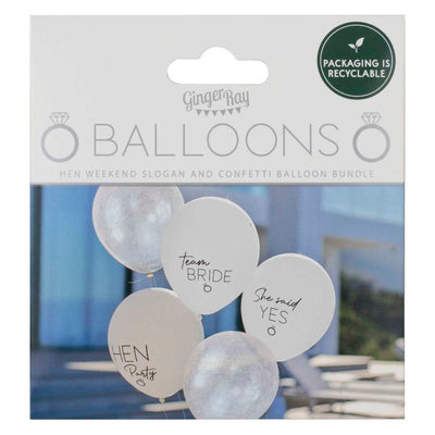 Neutrale Luftballons Team Bride